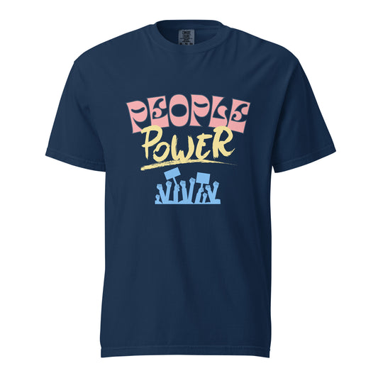 People Power Unisex garment-dyed heavyweight t-shirt